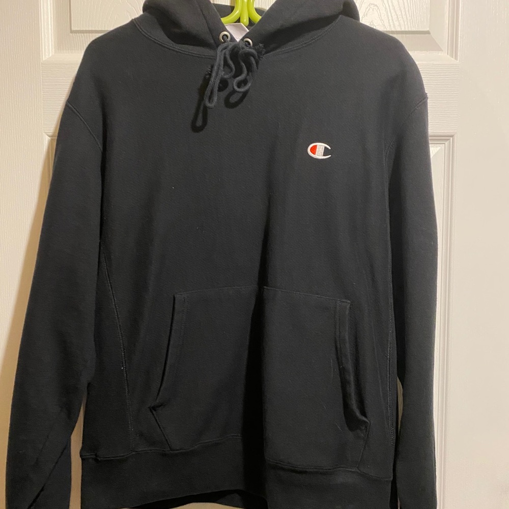 CHAMPION HOODIE BLACK
